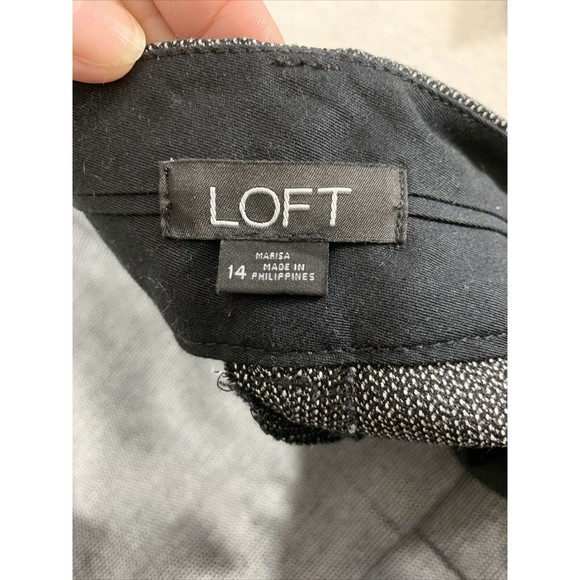 Loft Marisa Cropped Trouser Dress Pants Womens Size 14 Gray - Picture 6 of 7